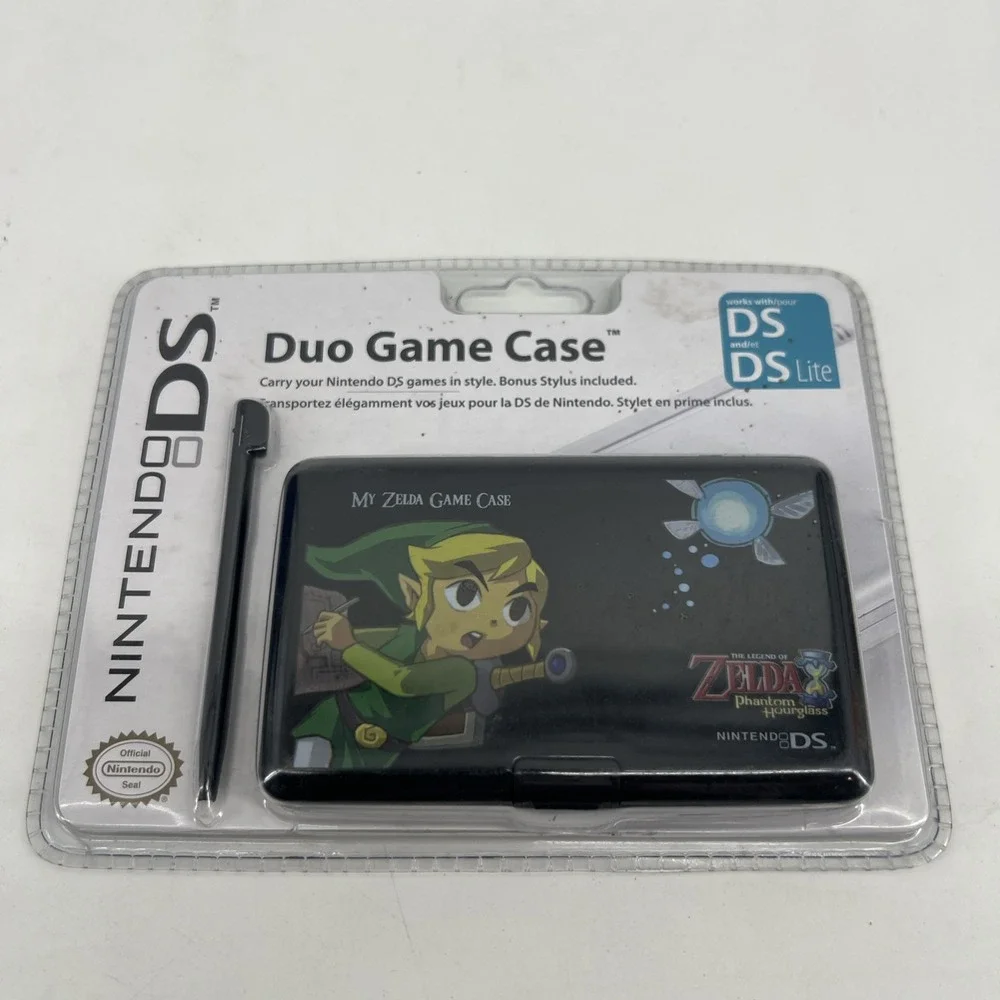 NEW Nintendo DS The Legend Of Zelda: Phantom Hourglass Duo Game Case & Stylus